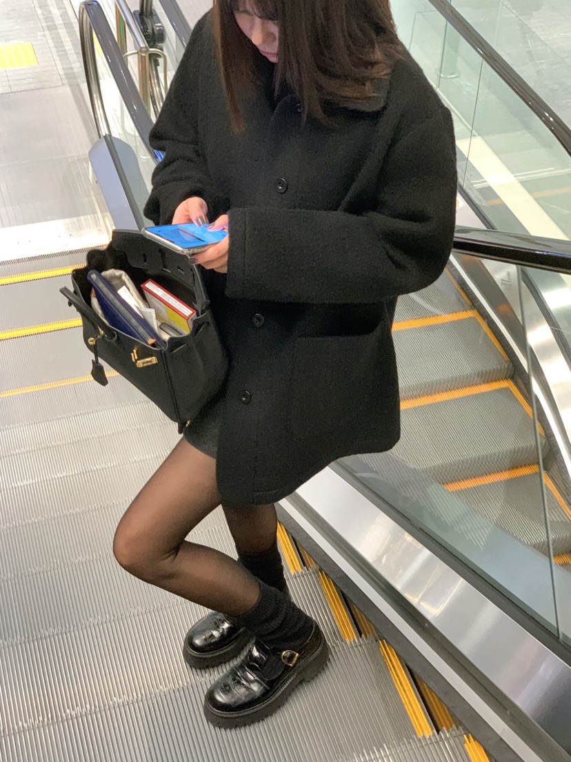 COURGETTE東大門實拍女裝新款休閑24秋冬真品推薦中長款大衣COURGETTE中長款大衣