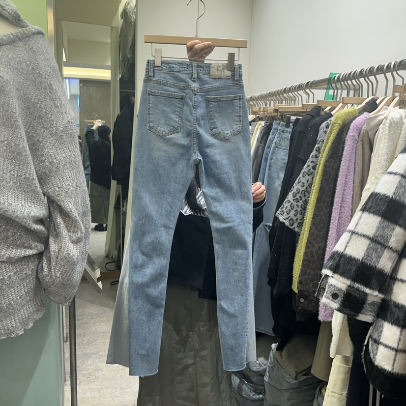 Reiz韓國代購女裝新品推薦休閑職業真品熱賣24秋冬牛仔褲春款REIZ牛仔褲