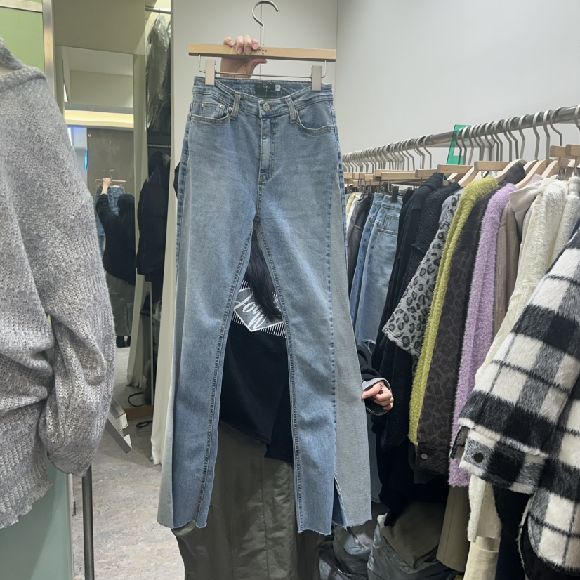 Reiz韓國代購女裝新品推薦休閑職業真品熱賣24秋冬牛仔褲春款REIZ牛仔褲