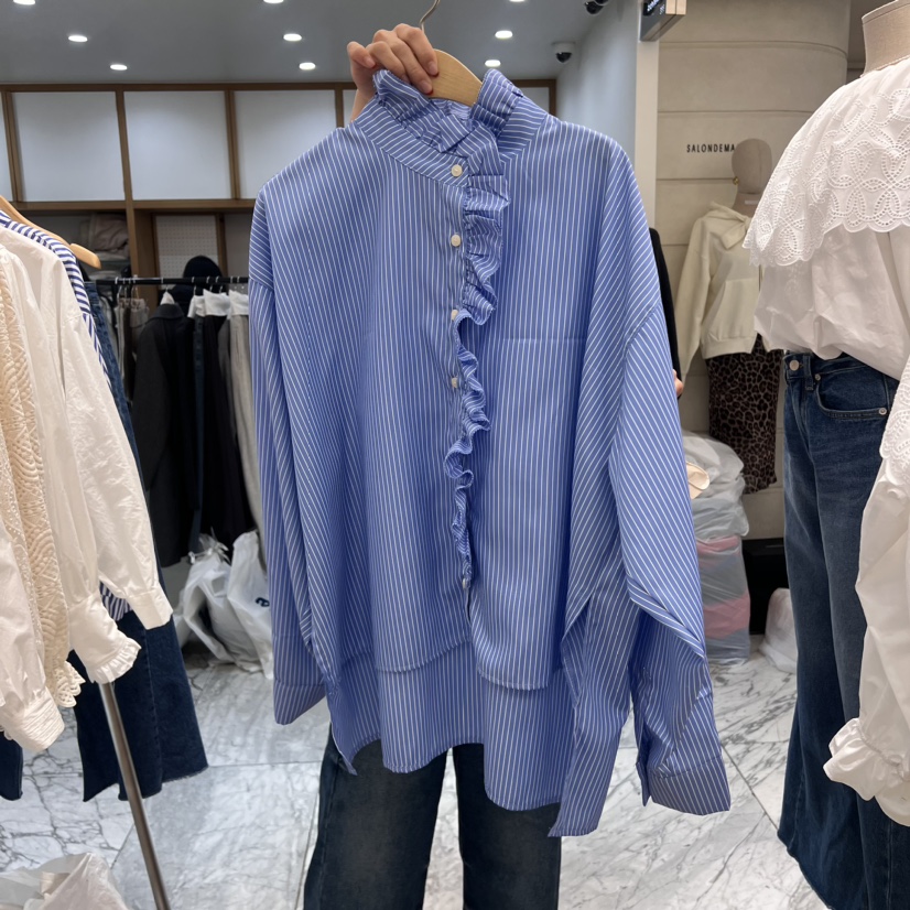 A STORE東大門直郵女裝新品熱賣職業推薦24秋冬襯衫蕾絲衫春款A STORE襯衫/蕾絲衫圖色1