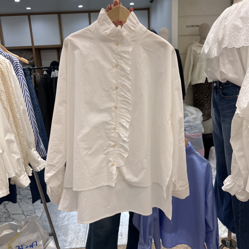 A STORE東大門直郵女裝新品熱賣職業推薦24秋冬襯衫蕾絲衫春款A STORE襯衫/蕾絲衫圖色2