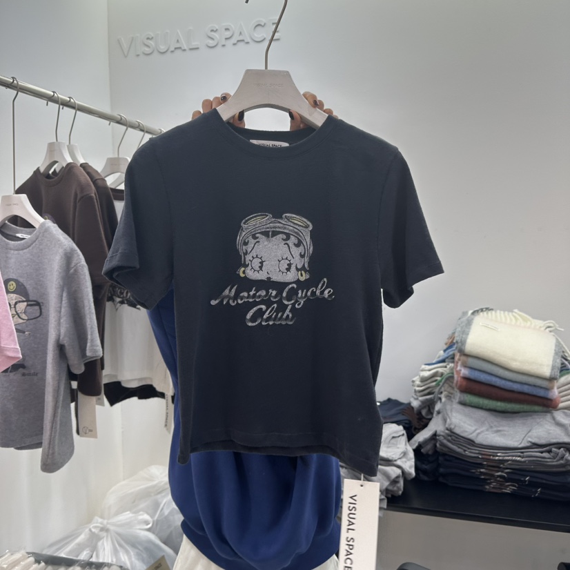 VISUAL SPACE韓國代購女士新款休閑推薦真品熱賣人氣T恤春款VISUAL SPACET恤圖色3