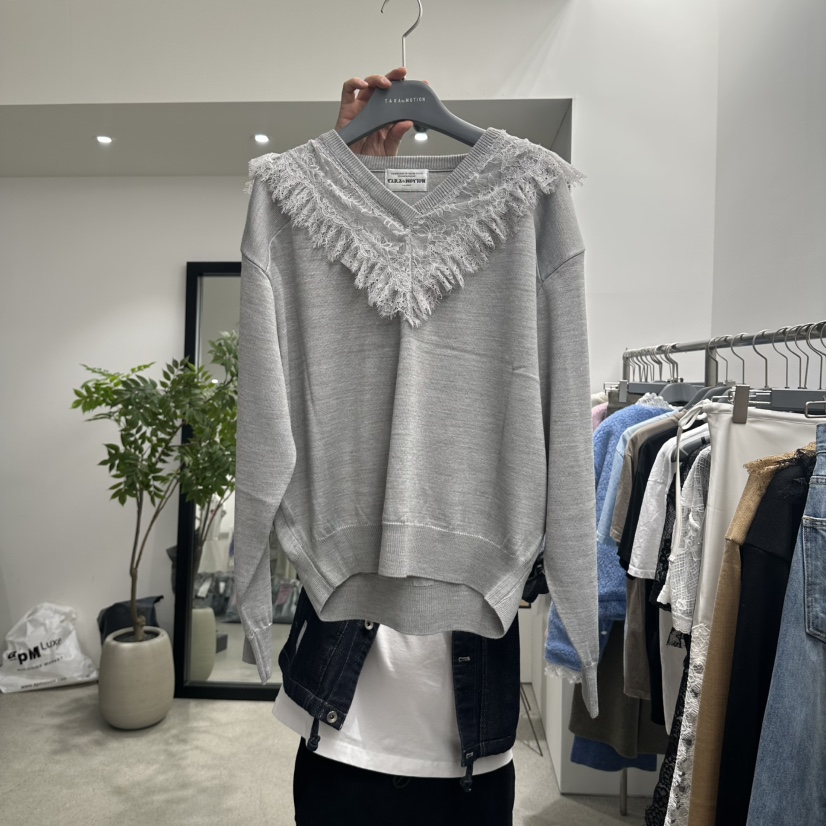 TARABY MOTION東大門直郵女裝新款熱賣時尚休閑衛衣春款蕾絲TARABY MOTION衛衣