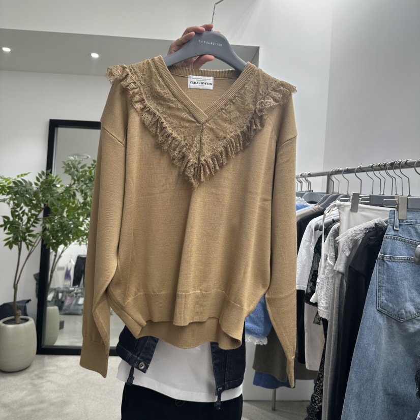 TARABY MOTION東大門直郵女裝新款熱賣時尚休閑衛衣春款蕾絲TARABY MOTION衛衣圖色2