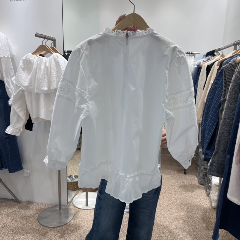 A STORE東大門實拍女士新款時尚職業熱賣24秋冬襯衫蕾絲衫春款A STORE襯衫/蕾絲衫