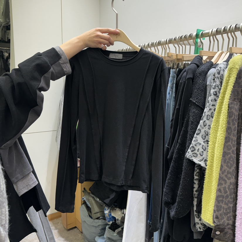 Reiz韓國直郵女士新品休閑熱賣時尚24秋冬人氣職業長袖T恤春款REIZ長袖T恤圖色3