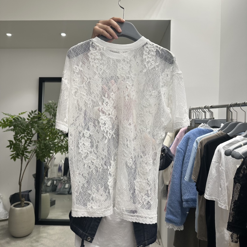 TARABY MOTION韓國直郵女士新品職業時尚襯衫蕾絲衫春款蕾絲TARABY MOTION襯衫/蕾絲衫