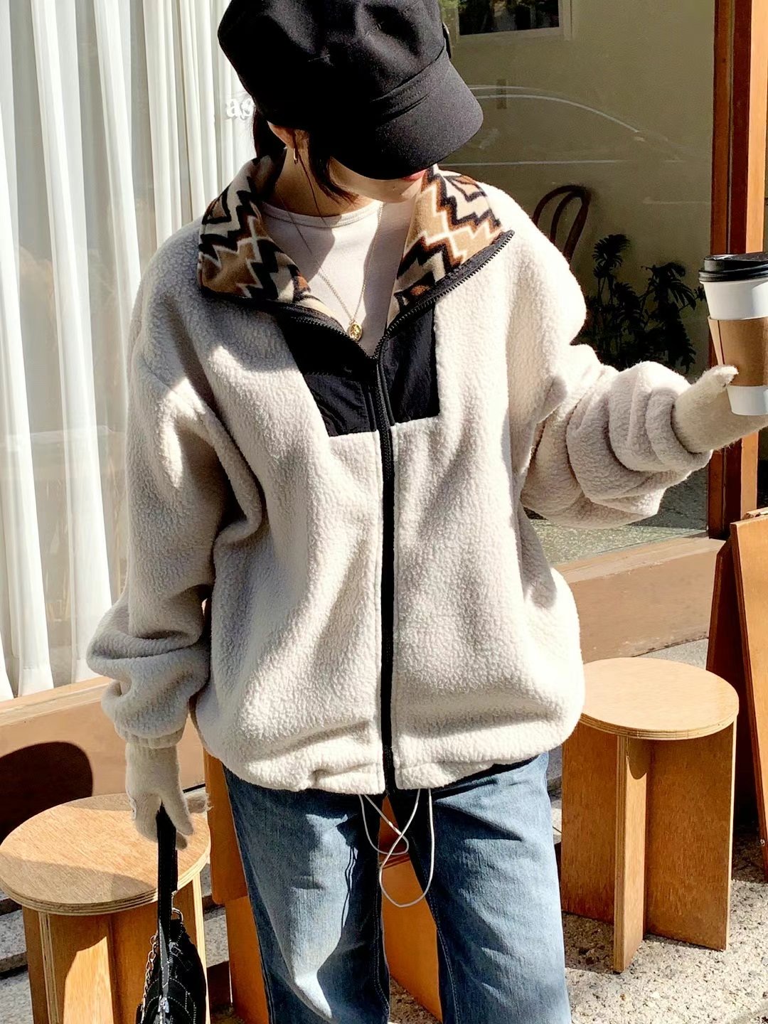 YOUE-NE東大門實拍女裝新品時尚職業真品熱賣人氣夾克拉鏈YOUE-NE夾克