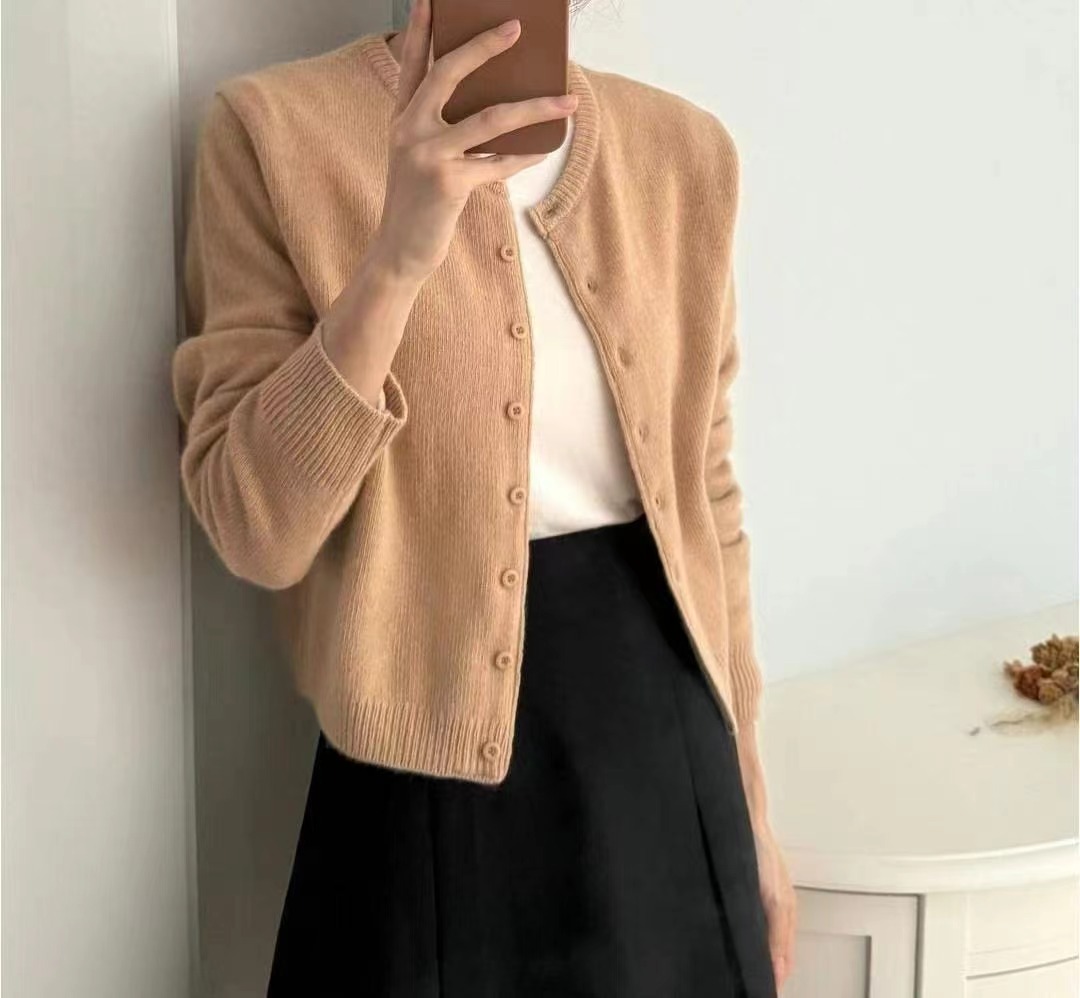 LOUNGE VERA東大門代購女士新品休閑真品24秋冬針織衫狐貍開衫LOUNGE VERA-2件訂針織衫圖色2