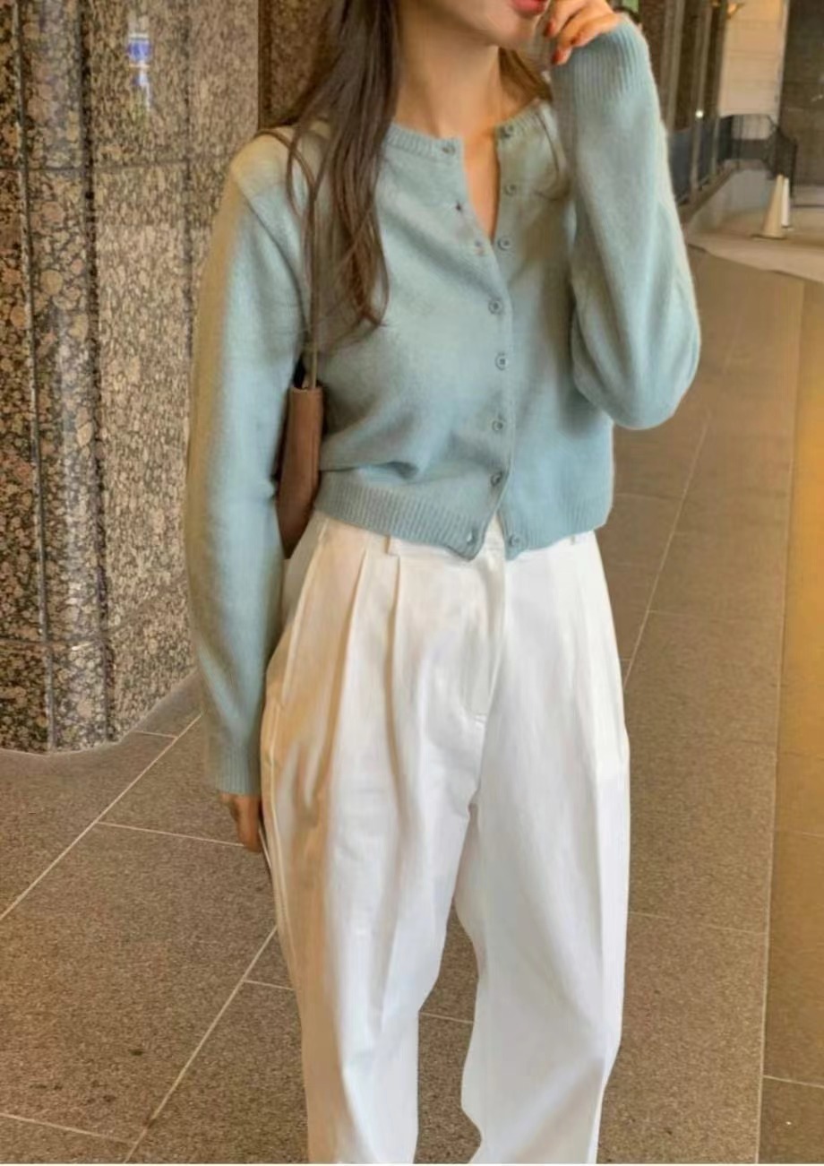 LOUNGE VERA東大門代購女士新品休閑真品24秋冬針織衫狐貍開衫LOUNGE VERA-2件訂針織衫圖色4