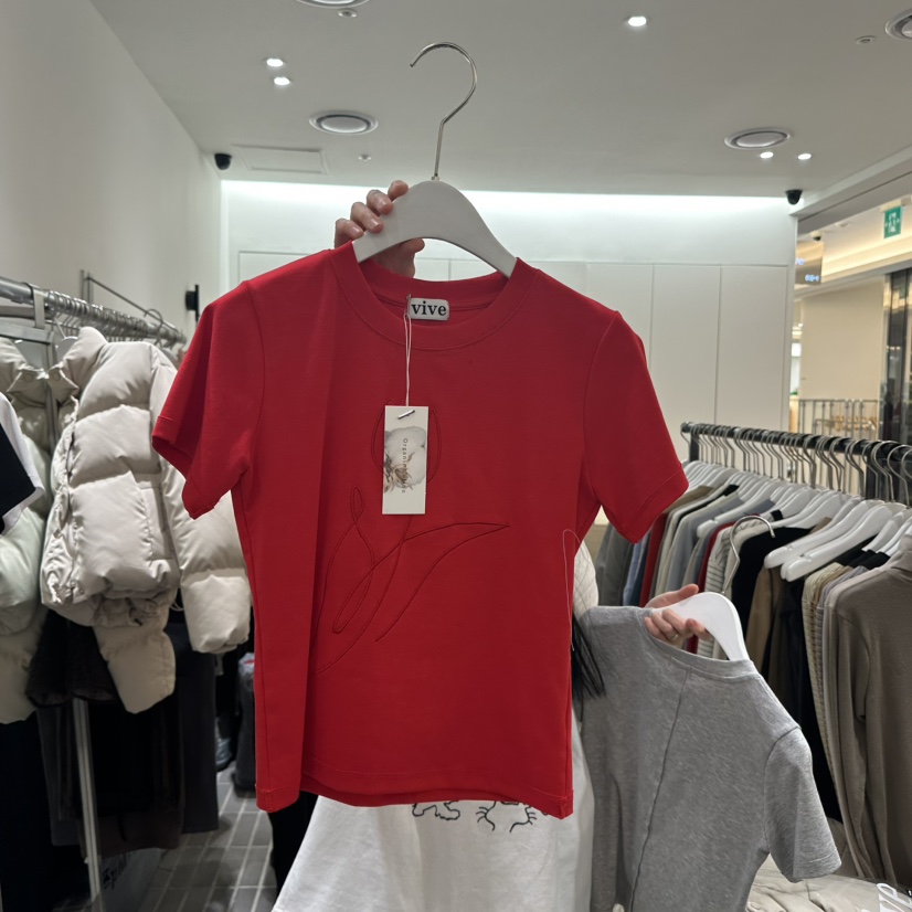 vive東大門代購女裝新款人氣24秋冬時尚真品休閑推薦T恤春款VIVET恤圖色3