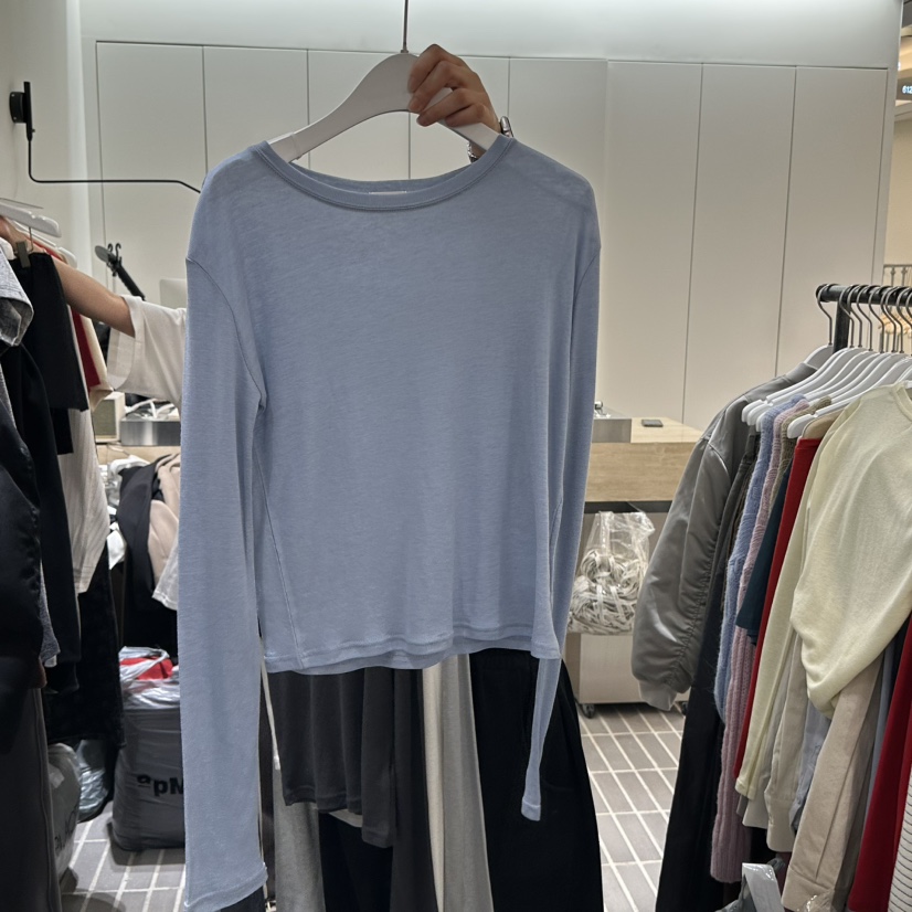 vive東大門代購女士新款人氣推薦職業真品熱賣24秋冬長袖T恤春款VIVE長袖T恤圖色2