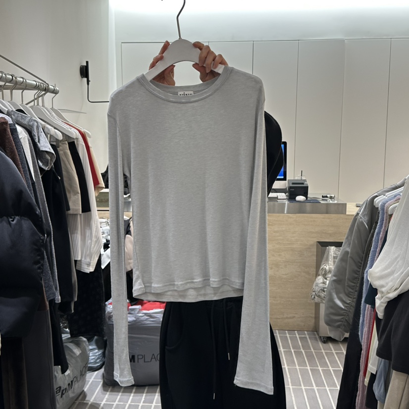 vive東大門代購女士新款人氣推薦職業真品熱賣24秋冬長袖T恤春款VIVE長袖T恤圖色5