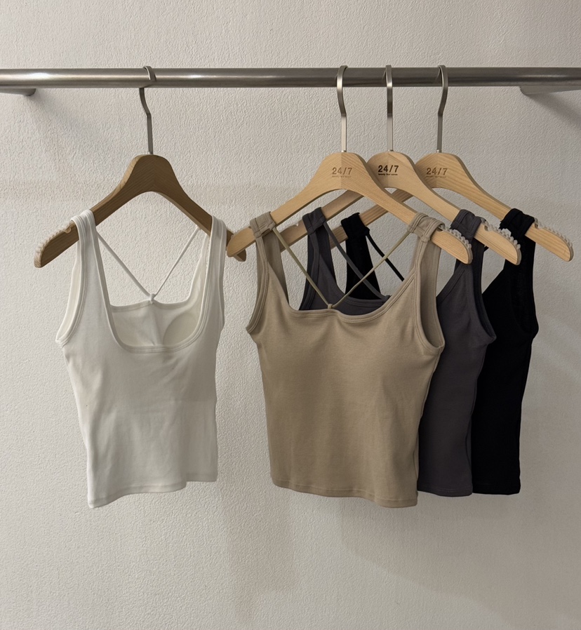 TEWNTY FOUR SEVEN24-7韓國直郵女裝新品時尚吊帶背心春款TEWNTY FOUR SEVEN24-7吊帶/背心