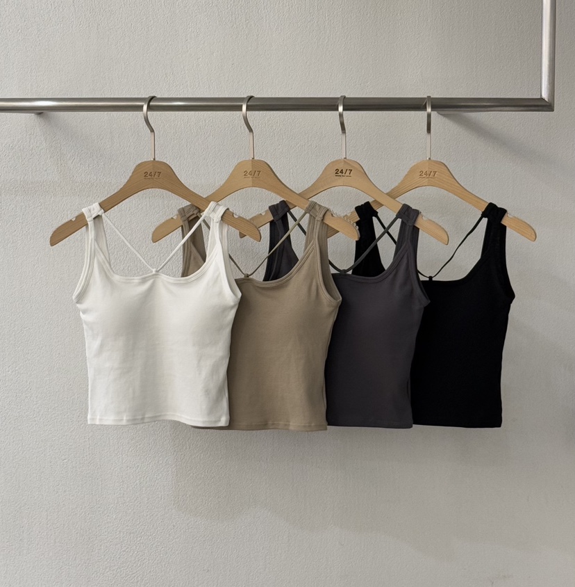 TEWNTY FOUR SEVEN24-7韓國直郵女裝新品時尚吊帶背心春款TEWNTY FOUR SEVEN24-7吊帶/背心