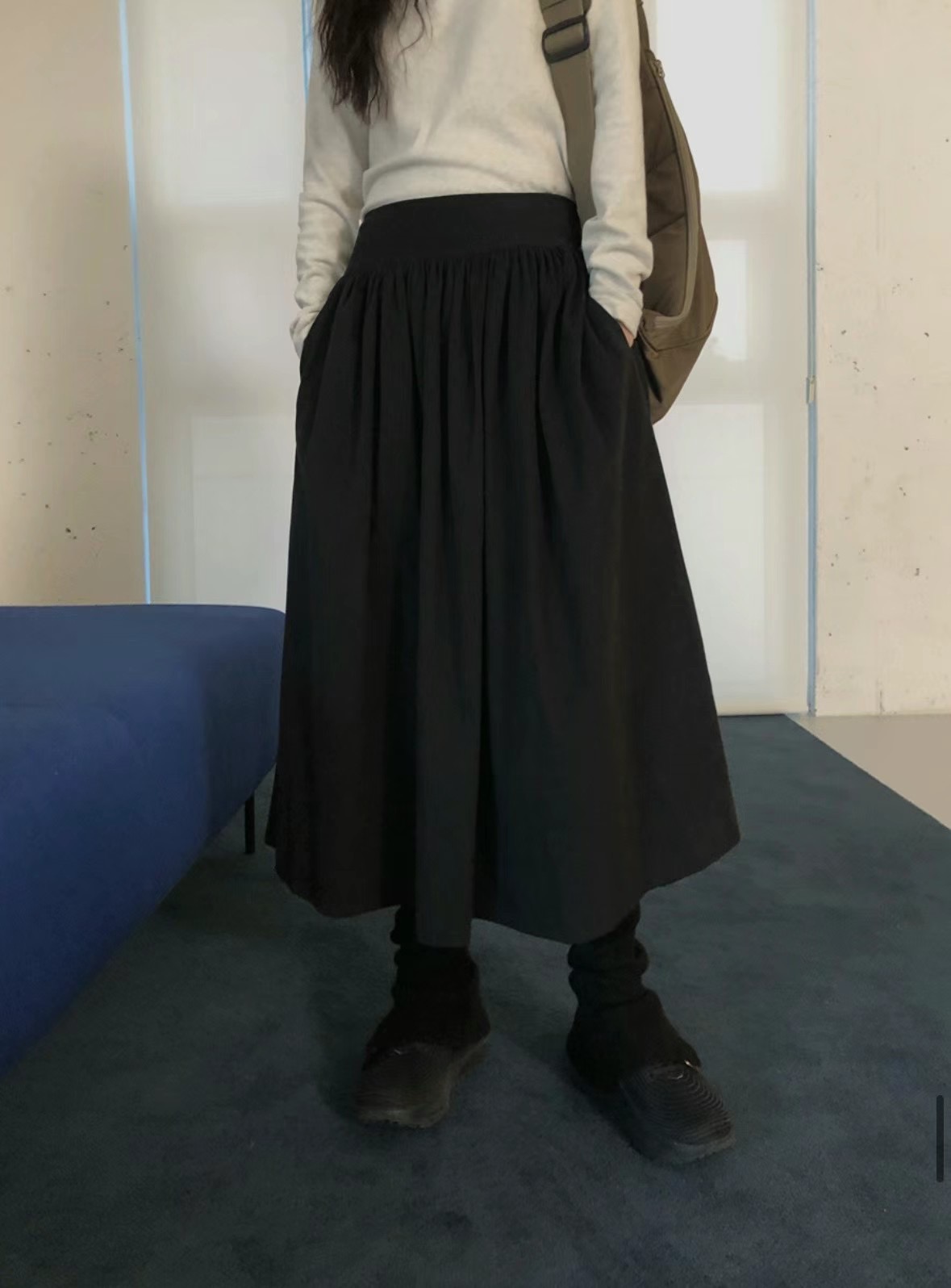 AMOMENT韓國直郵東大門實拍女裝新品熱賣時尚人氣職業休閑長裙AMOMENT長裙圖色3