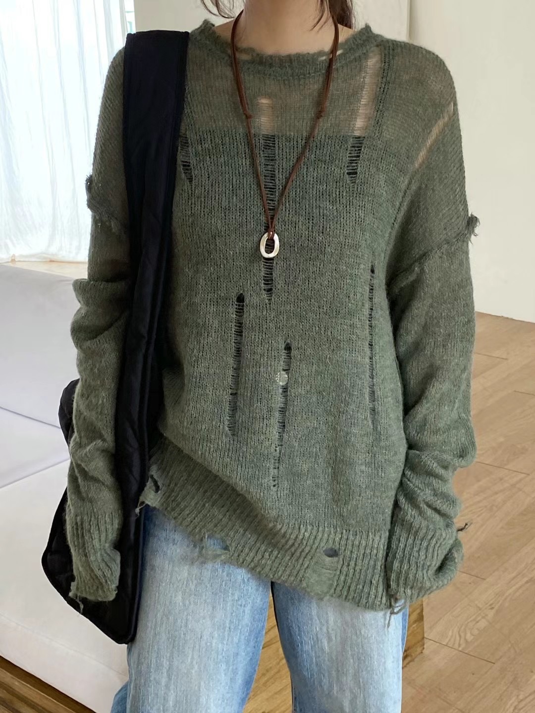 AUTHENTIC韓國直郵東大門實拍女裝新款熱賣24秋冬人氣針織衫AUTHENTIC針織衫