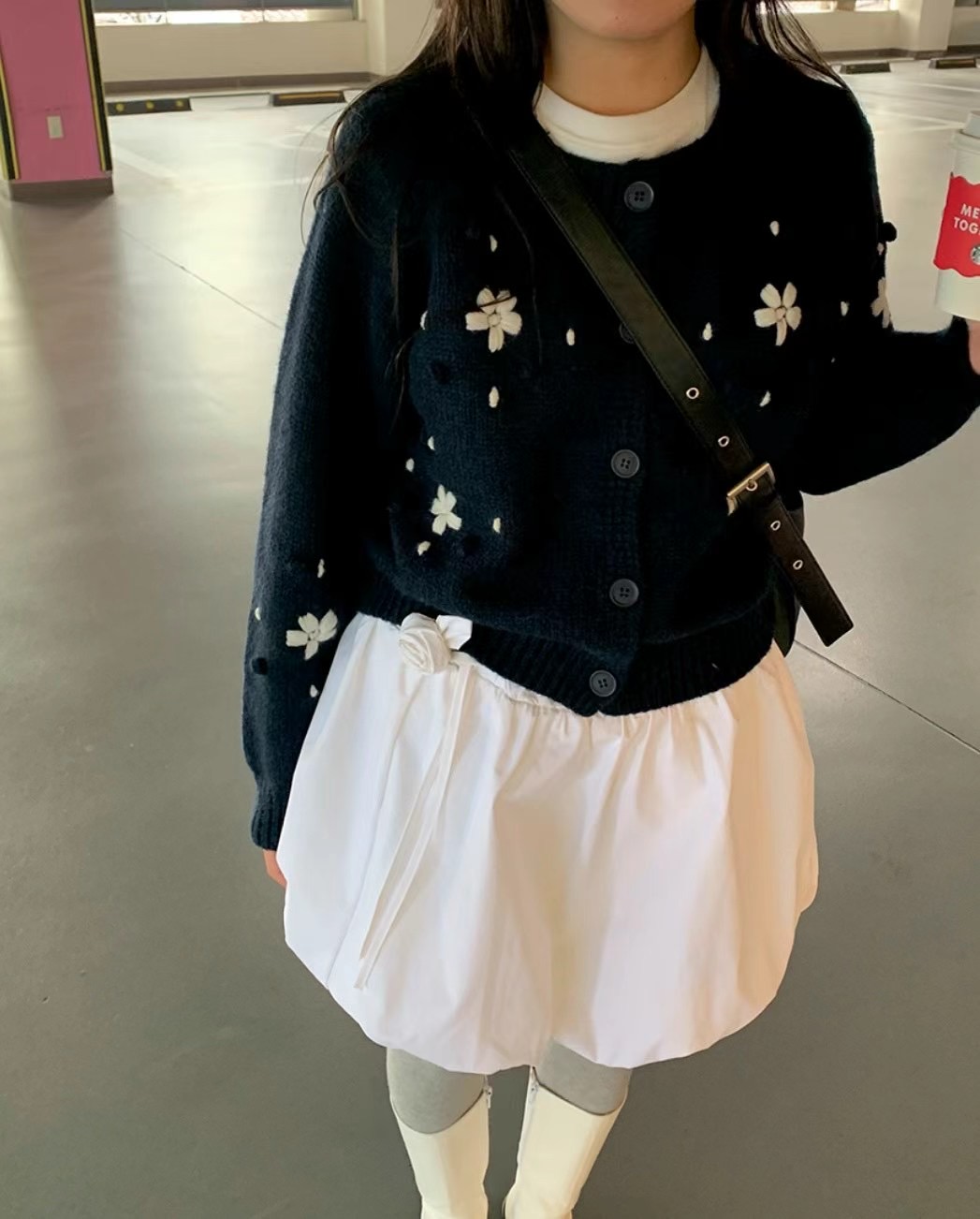 Athe直郵韓國代購女裝新品24秋冬時尚真品推薦熱賣休閑針織衫Athe針織衫