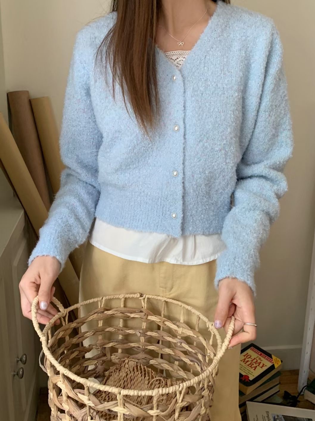 DIFFER直郵韓國代購女裝新品真品推薦24秋冬人氣針織衫開衫DIFFER針織衫圖色4