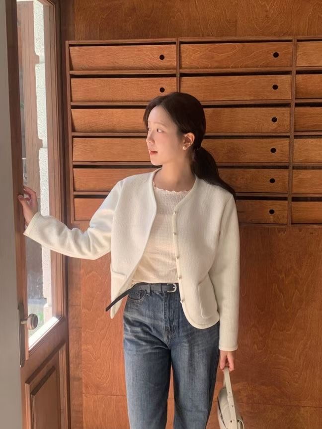 DIFFER韓國直郵女裝新款時尚推薦熱賣真品24秋冬人氣夾克開衫DIFFER夾克