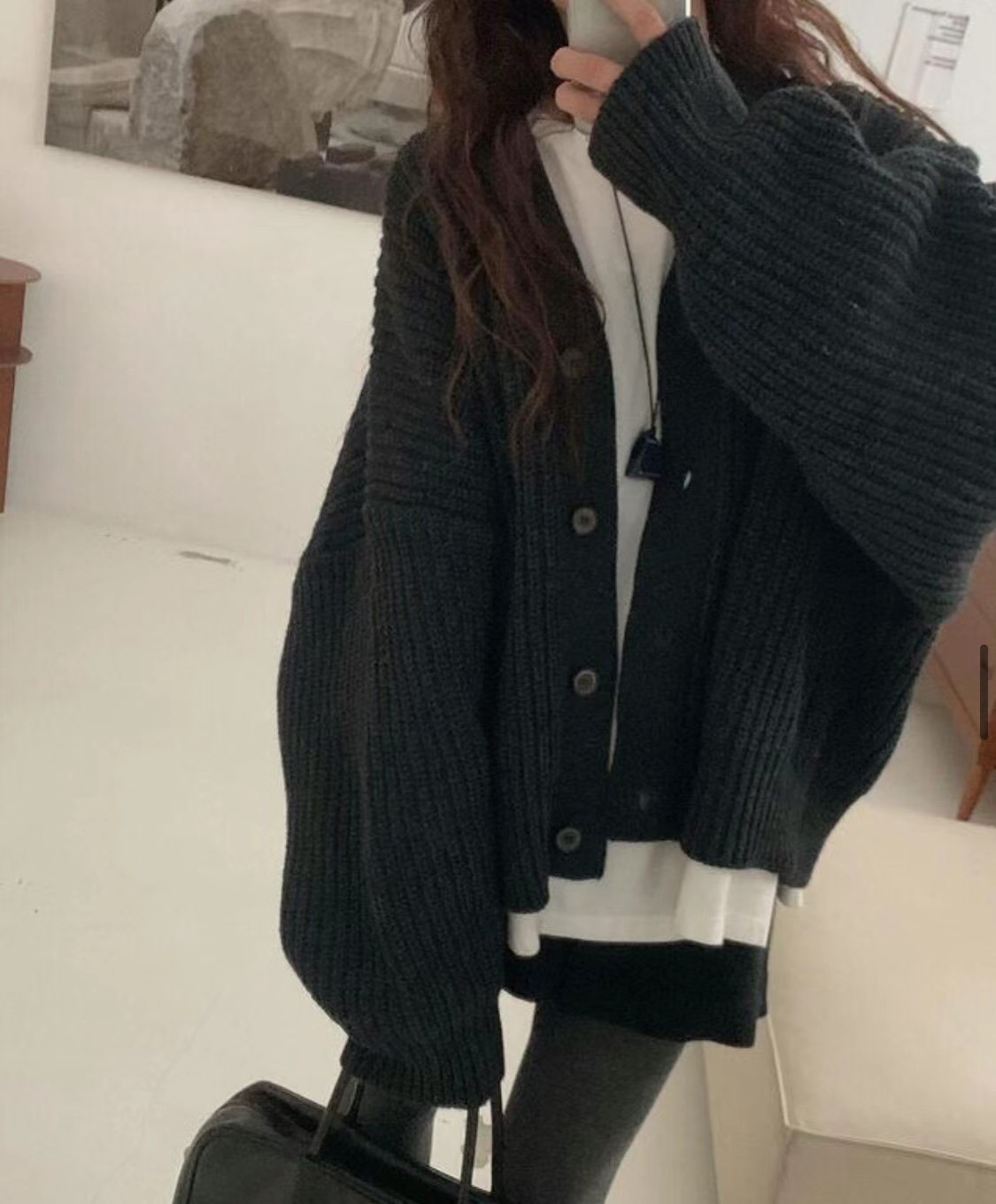 UNLESS直郵韓國代購女裝新品真品休閑時尚推薦職業24秋冬毛衣UNLESS毛衣圖色2
