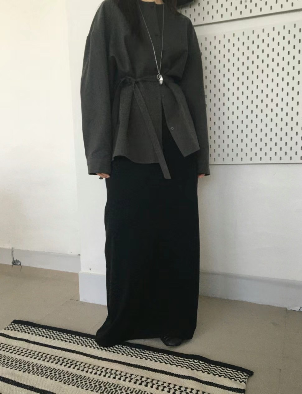 UNLESS韓國直郵東大門實拍女裝新品真品熱賣襯衫蕾絲衫含腰帶UNLESS襯衫/蕾絲衫