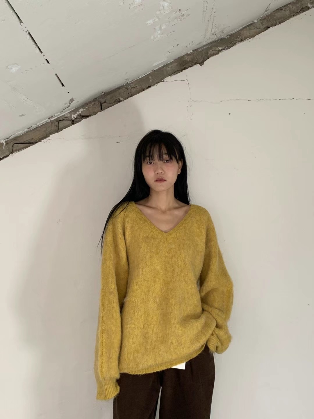 UNLESS韓國直郵東大門實拍女裝新款職業休閑24秋冬熱賣針織衫UNLESS針織衫