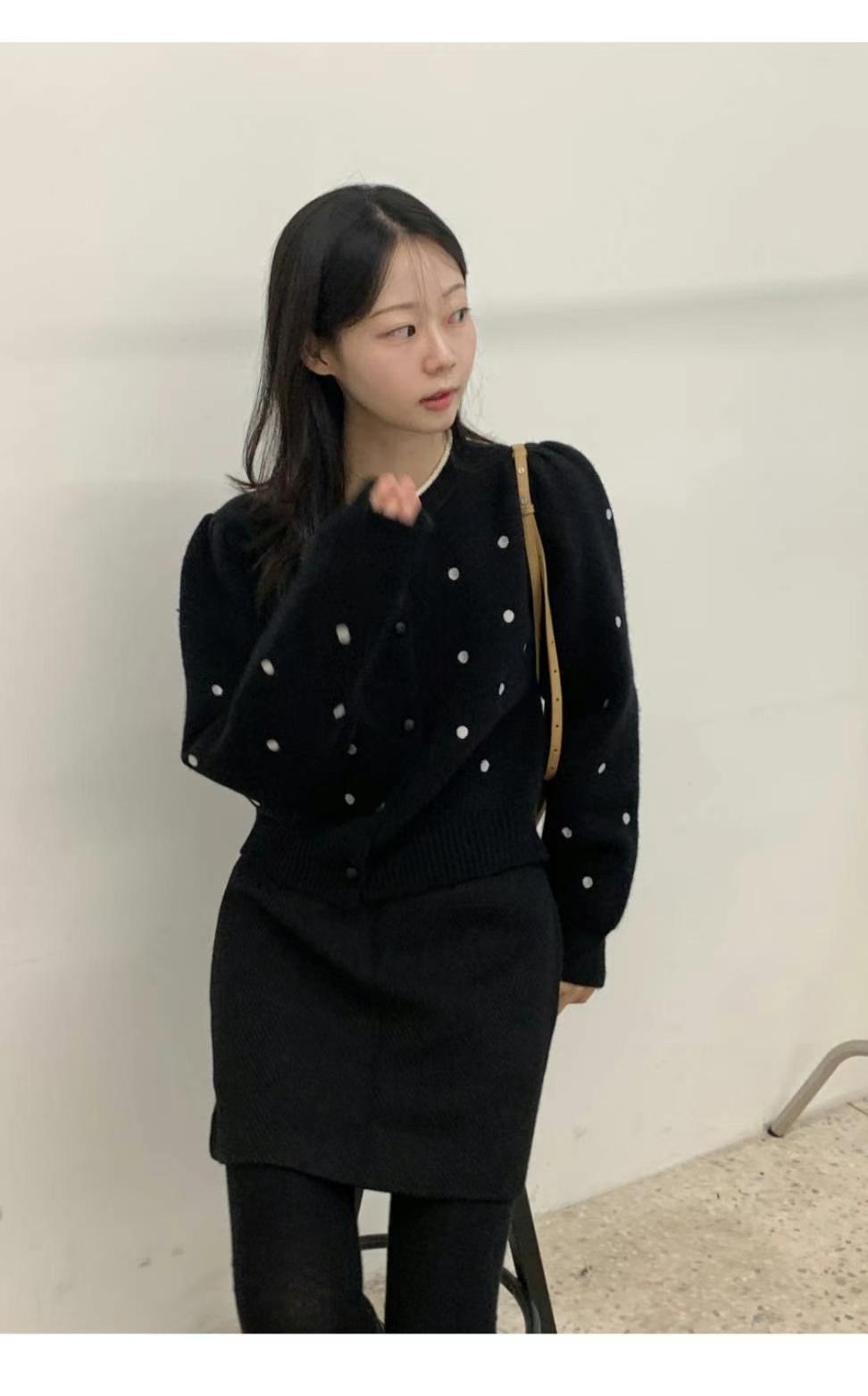 VEVE韓國直郵東大門實拍女裝新品熱賣時尚真品推薦針織衫開衫VEVE針織衫圖色2