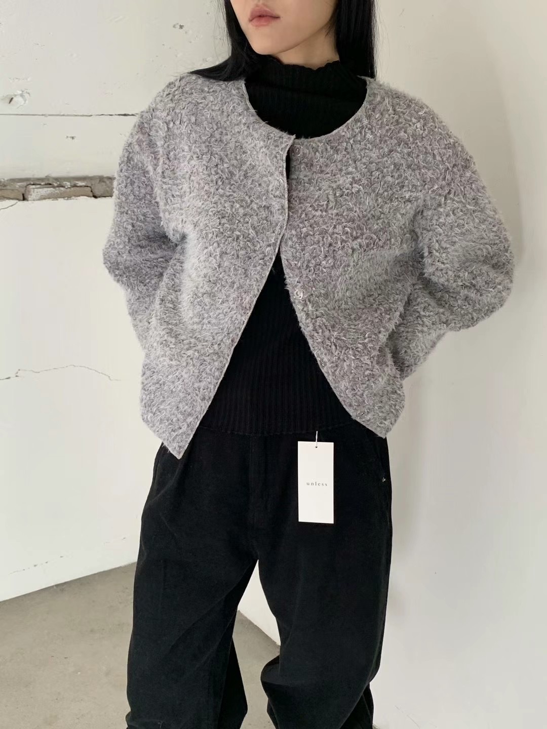 UNLESS韓國直郵東大門代購女裝新品真品推薦時尚人氣針織衫UNLESS針織衫圖色2
