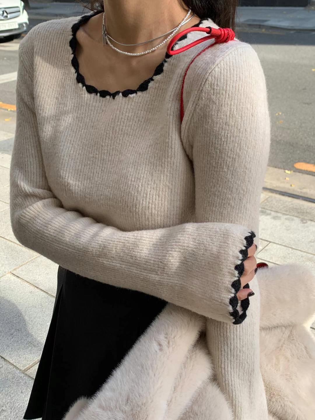 VEVE韓國直郵女裝新款職業24秋冬熱賣推薦休閑人氣真品針織衫VEVE針織衫