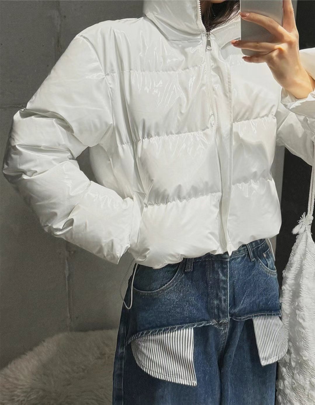 A.CONCEPT韓國直郵東大門代購女裝新品職業人氣熱賣短款棉服A.CONCEPT短款棉服圖色3