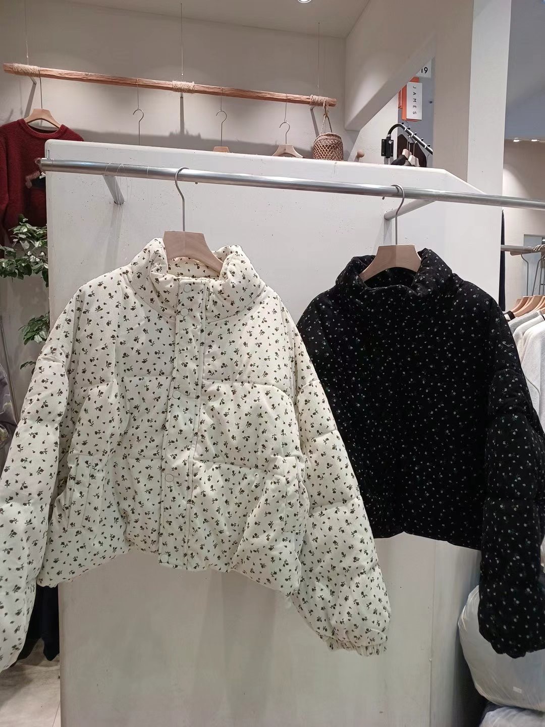 JAMES韓國代購女裝新品推薦熱賣人氣休閑職業時尚真品短款棉服JAMES短款棉服