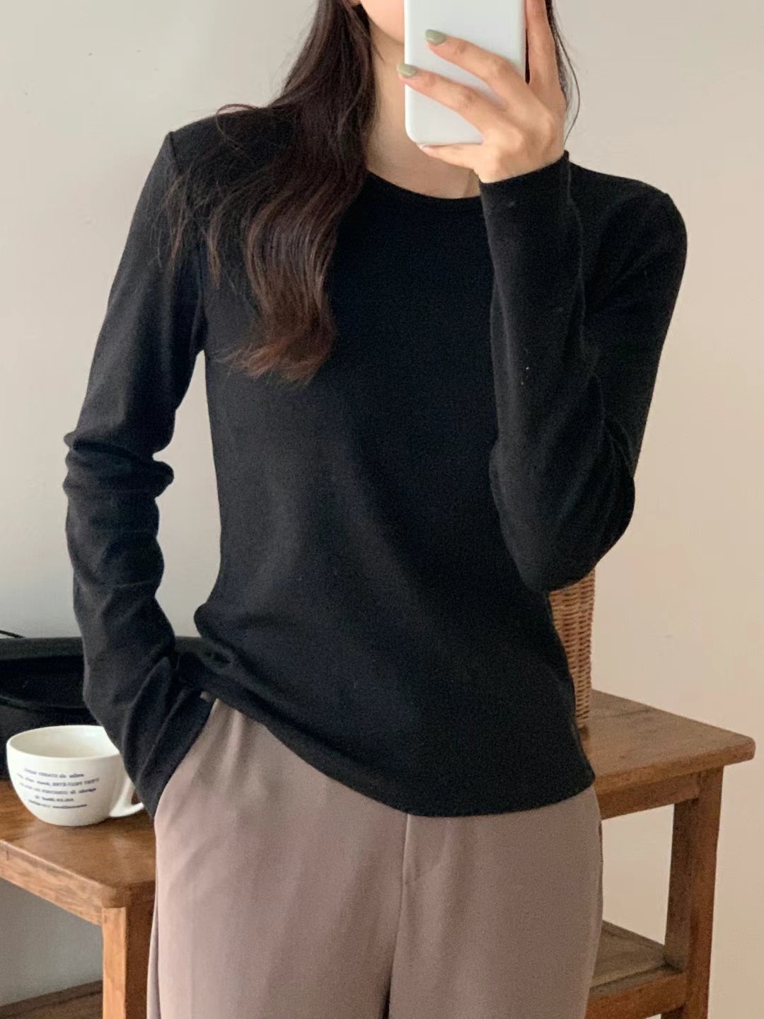 TDOUBLEJ東大門實拍女裝新款真品休閑熱賣推薦24秋冬長袖T恤TDOUBLEJ長袖T恤圖色6