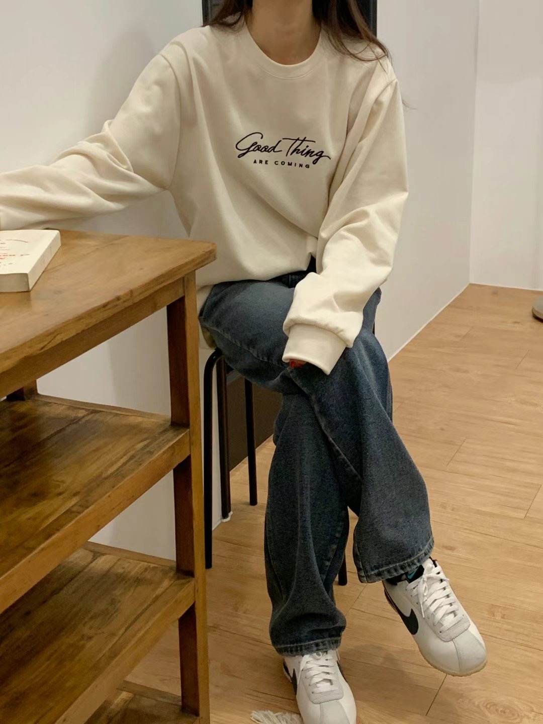 TDOUBLEJ韓國代購女裝新品24秋冬時尚熱賣推薦真品休閑衛衣TDOUBLEJ衛衣圖色2