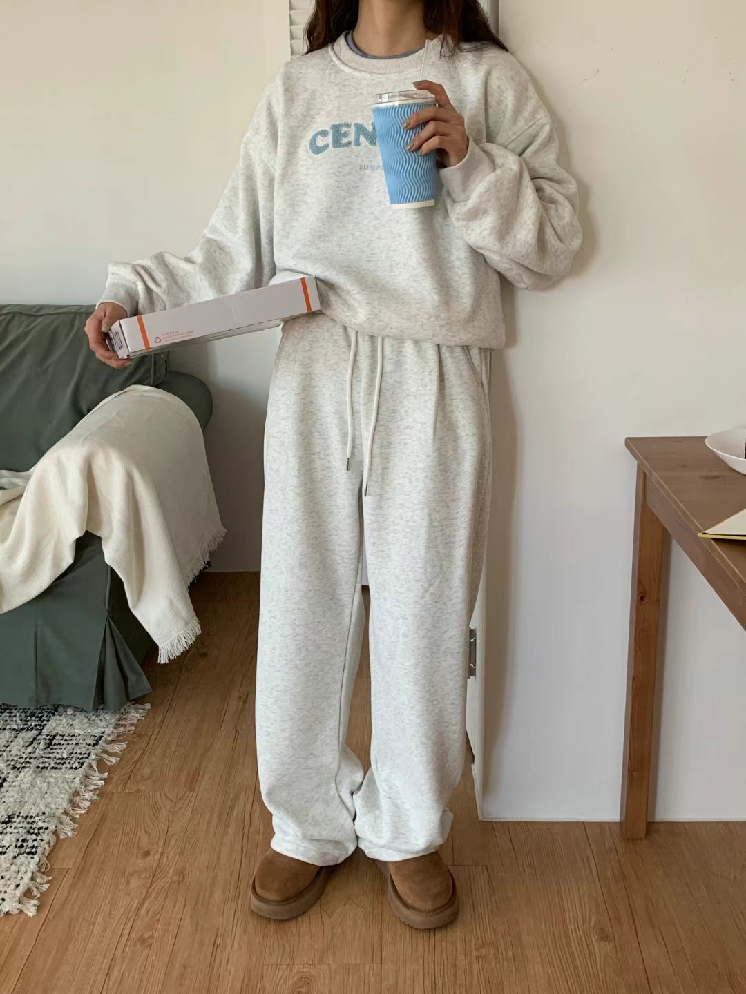 TDOUBLEJ韓國直郵女士新款休閑推薦24秋冬熱賣休閑褲水貂毛TDOUBLEJ休閑褲