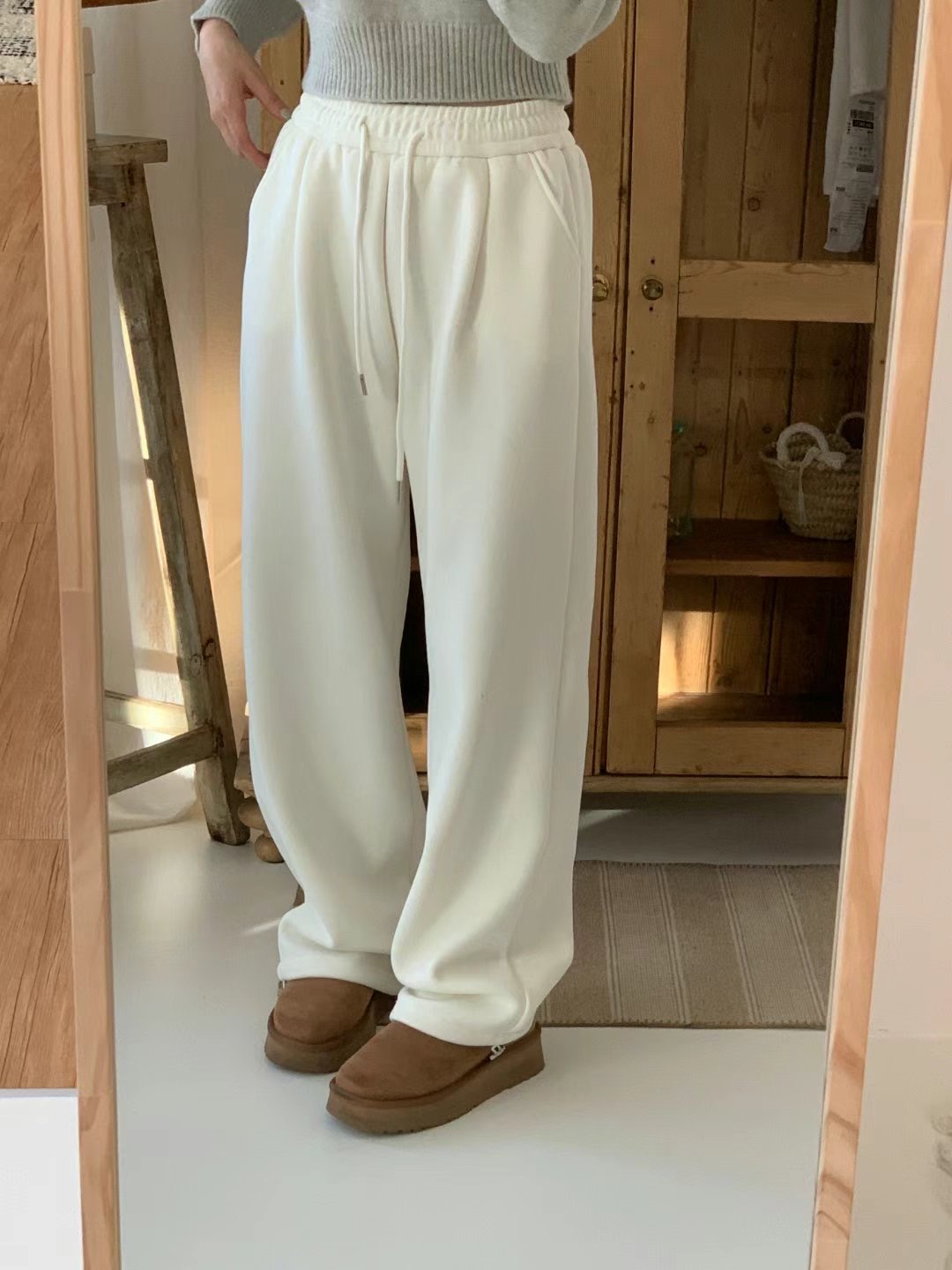 TDOUBLEJ韓國直郵女士新款休閑推薦24秋冬熱賣休閑褲水貂毛TDOUBLEJ休閑褲