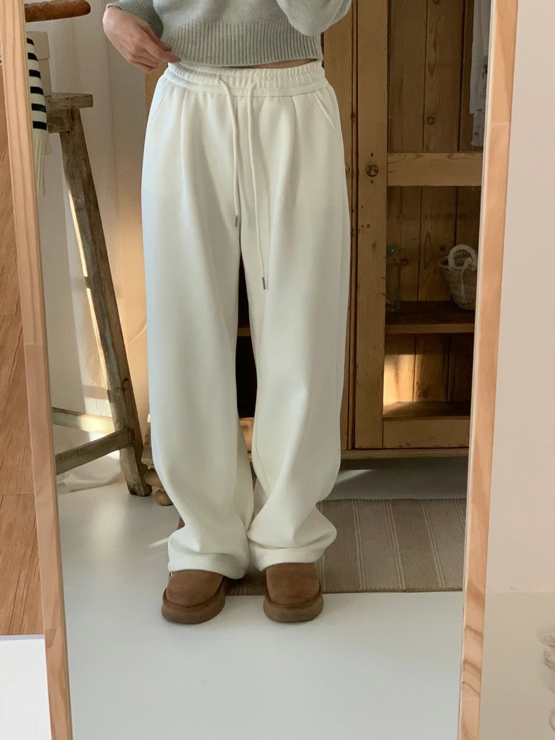 TDOUBLEJ韓國直郵女士新款休閑推薦24秋冬熱賣休閑褲水貂毛TDOUBLEJ休閑褲圖色2
