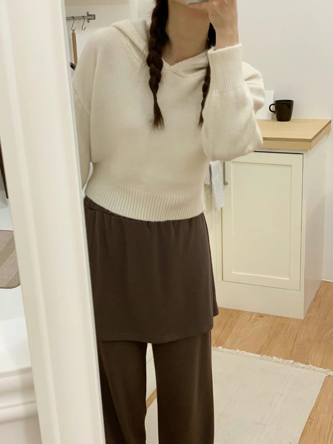 TDOUBLEJ東大門直郵女裝新品人氣熱賣24秋冬職業休閑裙褲拉絨TDOUBLEJ裙褲