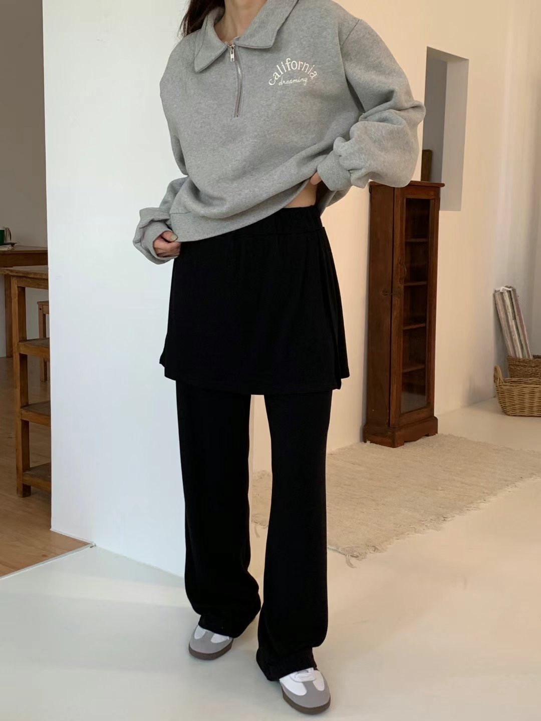 TDOUBLEJ東大門直郵女裝新品人氣熱賣24秋冬職業休閑裙褲拉絨TDOUBLEJ裙褲