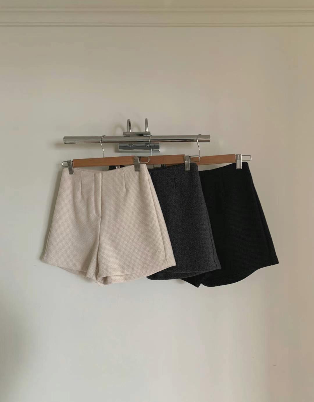 MONO_POLY韓國代購女士新款真品24秋冬職業時尚人氣熱賣短褲MONO_POLY短褲圖色3左三色