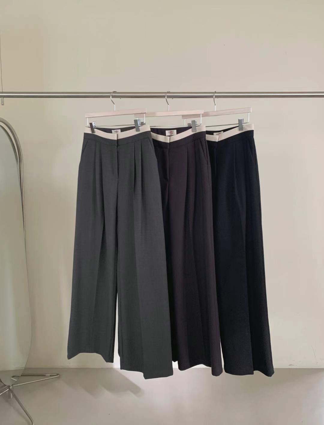 MONO_POLY韓國直郵女裝新款24秋冬推薦人氣真品職業時尚休閑褲MONO_POLY休閑褲圖色3左三色