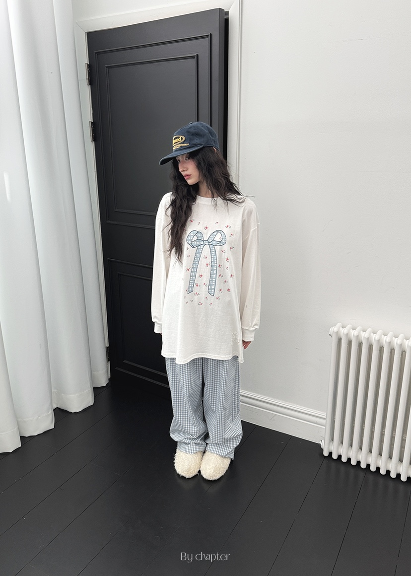 BY CHAPTER韓國代購女裝新款25春夏職業推薦真品休閑褲格紋Chapter休閑褲