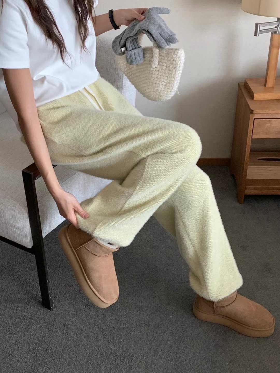 CHOCOLATE-초콜렛-T韓國代購女士新品25春夏休閑真品休閑褲CHOCOLATE休閑褲