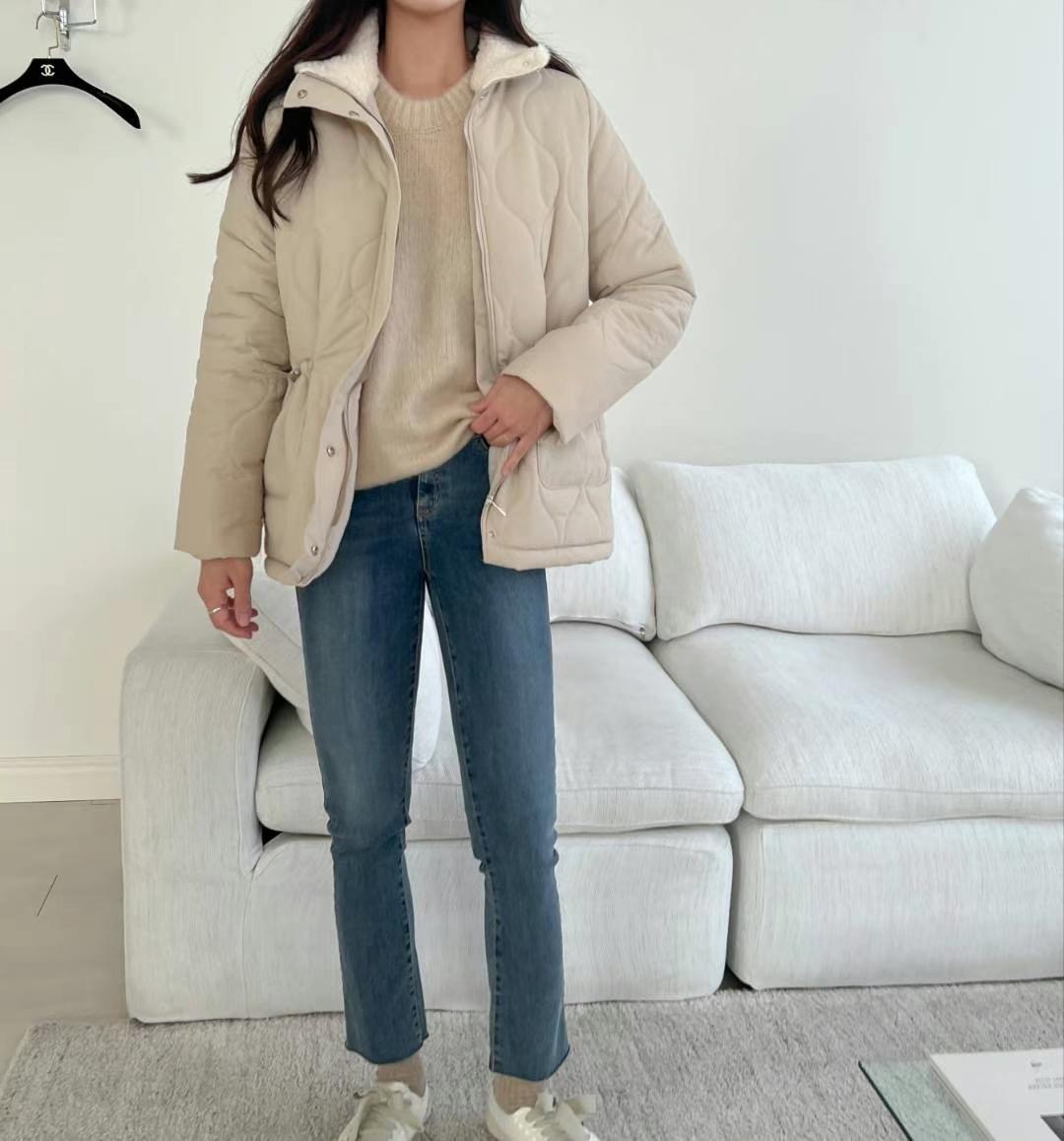 MU 뮤-T東大門實拍女士新品人氣真品職業休閑短款大衣毛皮MU 뮤-T短款大衣