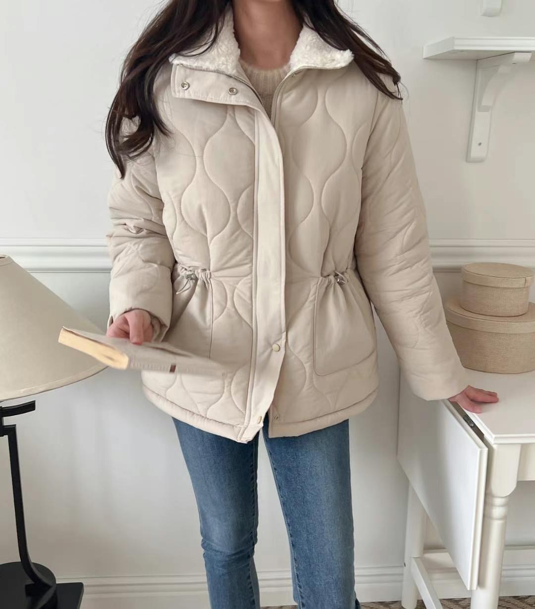 MU 뮤-T東大門實拍女士新品人氣真品職業休閑短款大衣毛皮MU 뮤-T短款大衣圖色2