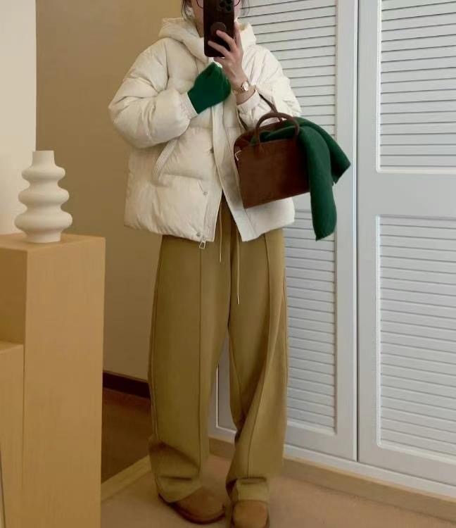 MU 뮤-T東大門代購女裝新品推薦熱賣職業短款棉服填充鵝絨MU 뮤-T短款棉服
