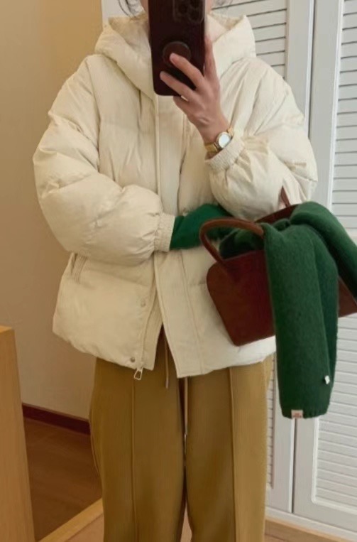 MU 뮤-T東大門代購女裝新品推薦熱賣職業短款棉服填充鵝絨MU 뮤-T短款棉服圖色2