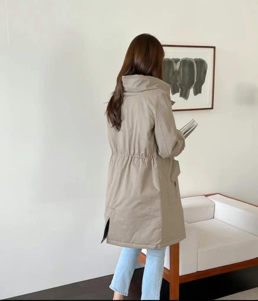 MU 뮤-T韓國直郵女裝新款時尚休閑推薦真品25春夏中長款大衣MU 뮤-T中長款大衣