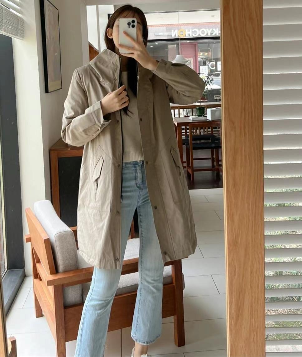 MU 뮤-T韓國直郵女裝新款時尚休閑推薦真品25春夏中長款大衣MU 뮤-T中長款大衣圖色2