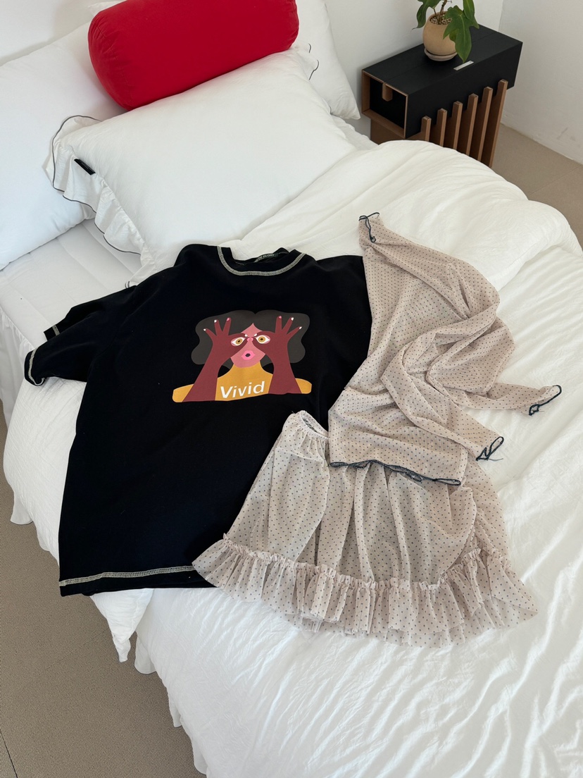 MAISONDEGLORY韓國直郵女士新款熱賣25春夏休閑推薦時尚T恤MAISON DE GLORYT恤